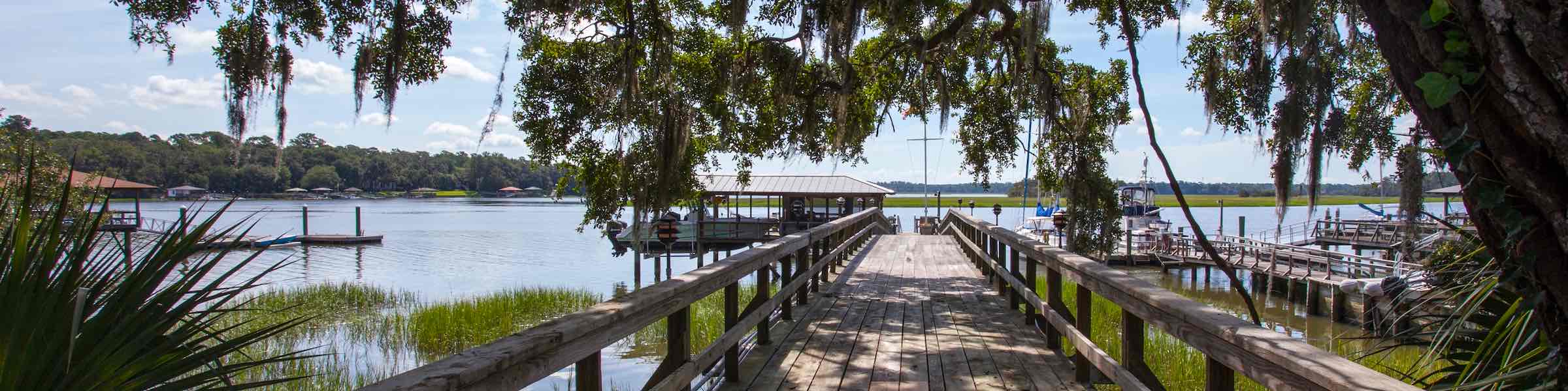 Jetty on the Skidaway River at Isle of Hope, a quiet residential suburb of Savannah.