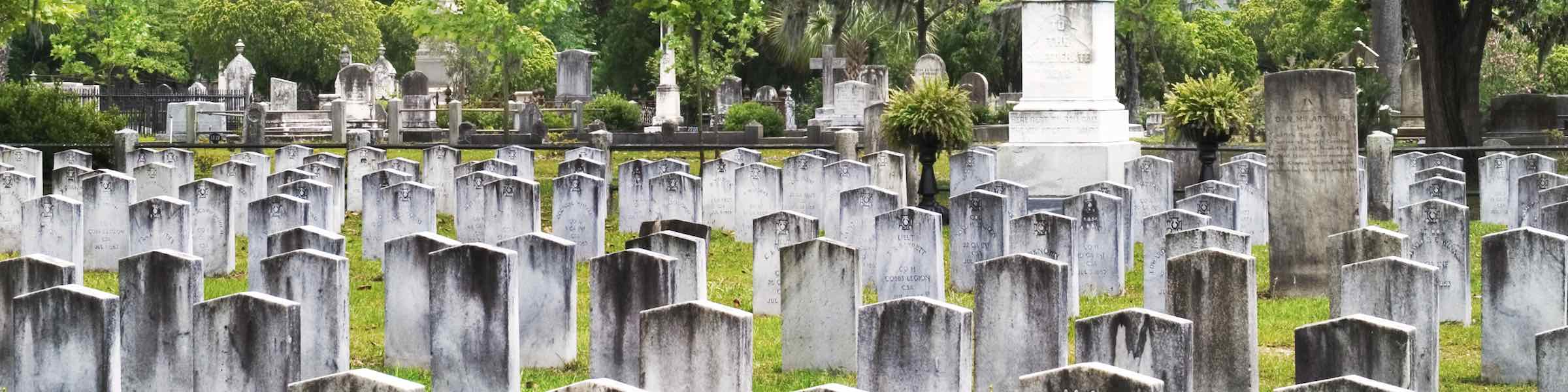 Civil War graves in Laurel Grove North Cemetery, Savannah, GA.